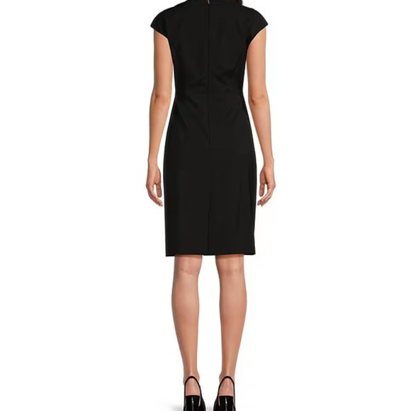 Hugo Boss Black Off Shoulder Tie Front Midi Dress - Picture 11 of 11